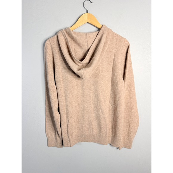 Quince Mongolian Cashmere Full-Zip Hoodie Large Oatmeal NWT - Picture 5 of 7